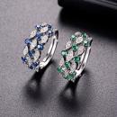 Realm explosive jewelry sapphire open ring European and American creative diamond set zircon ring wholesale