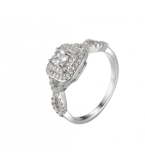 Couple ring female minority high-end sense 18K gold zircon ring versatile birthday gift ring cross-border jewelry
