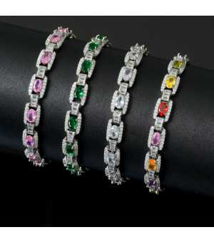 European and American jewelry high-end sense zircon bracelet women's niche design light luxury full diamond personality bracelet trend jewelry wholesale